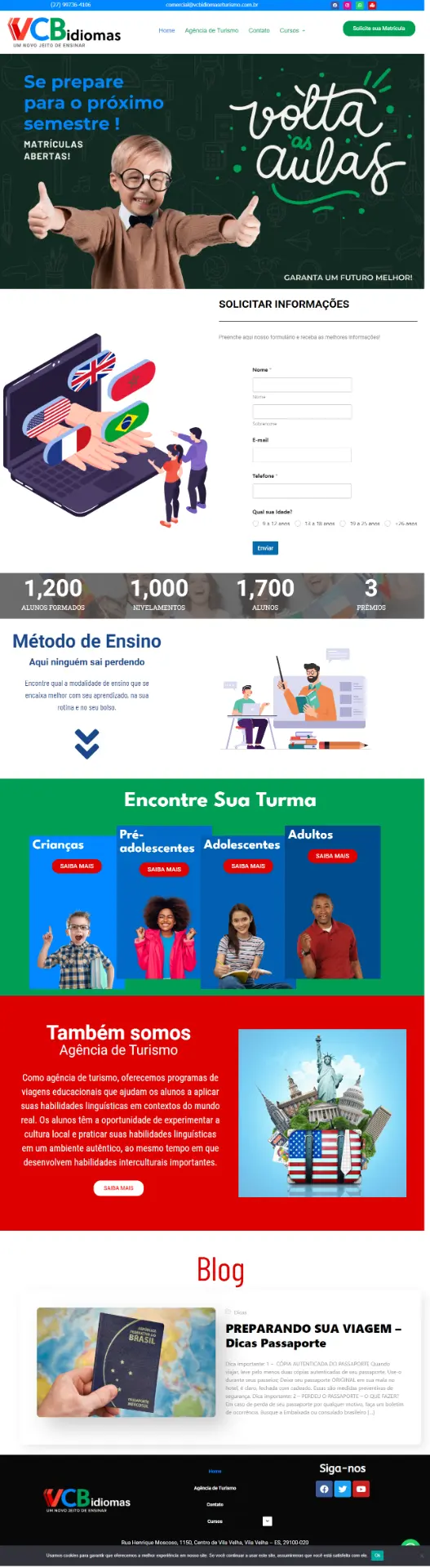 Projeto VCB Idiomas e Turismo