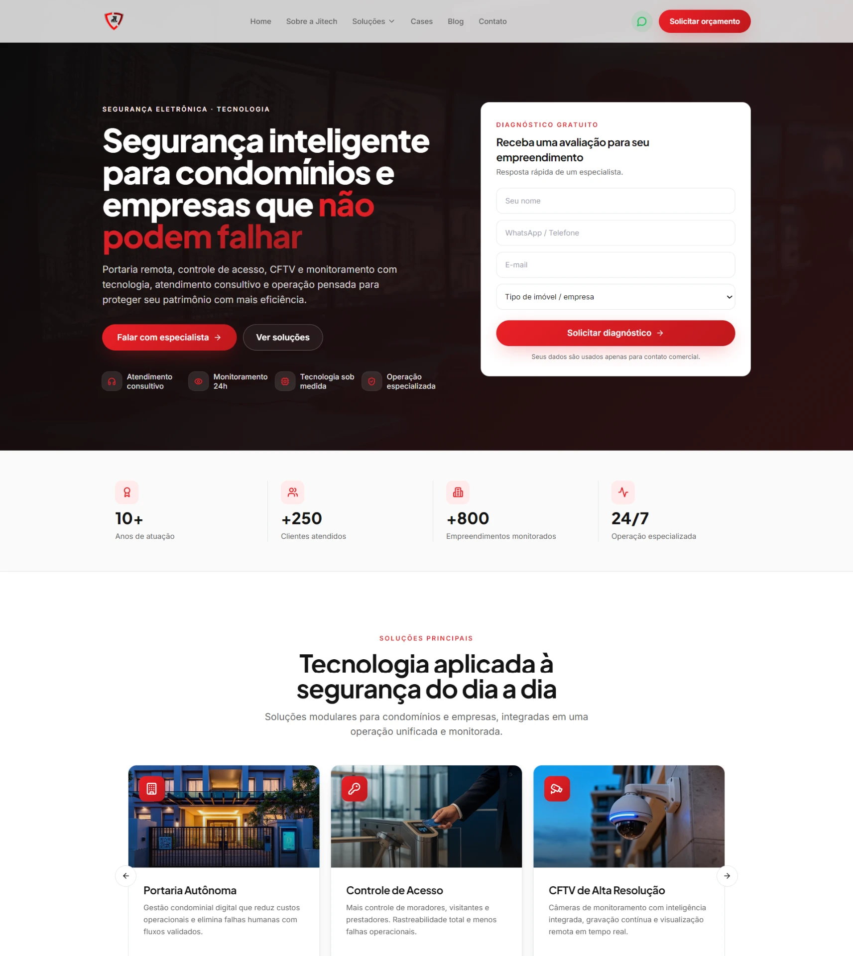 Jitech — Site institucional (tela 1 de 1)